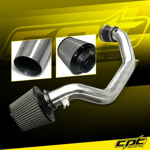 For 03-06 Honda Accord 2.4L 4cyl Polish Cold Air Intake + Stainless Air Filter