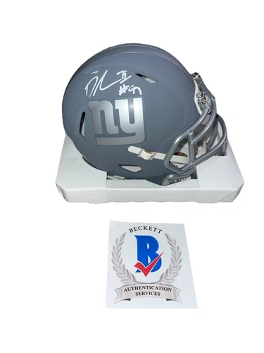 Dexter Lawrence Signed Mini Helmet New York Giants Auto Autographed Beckett COA