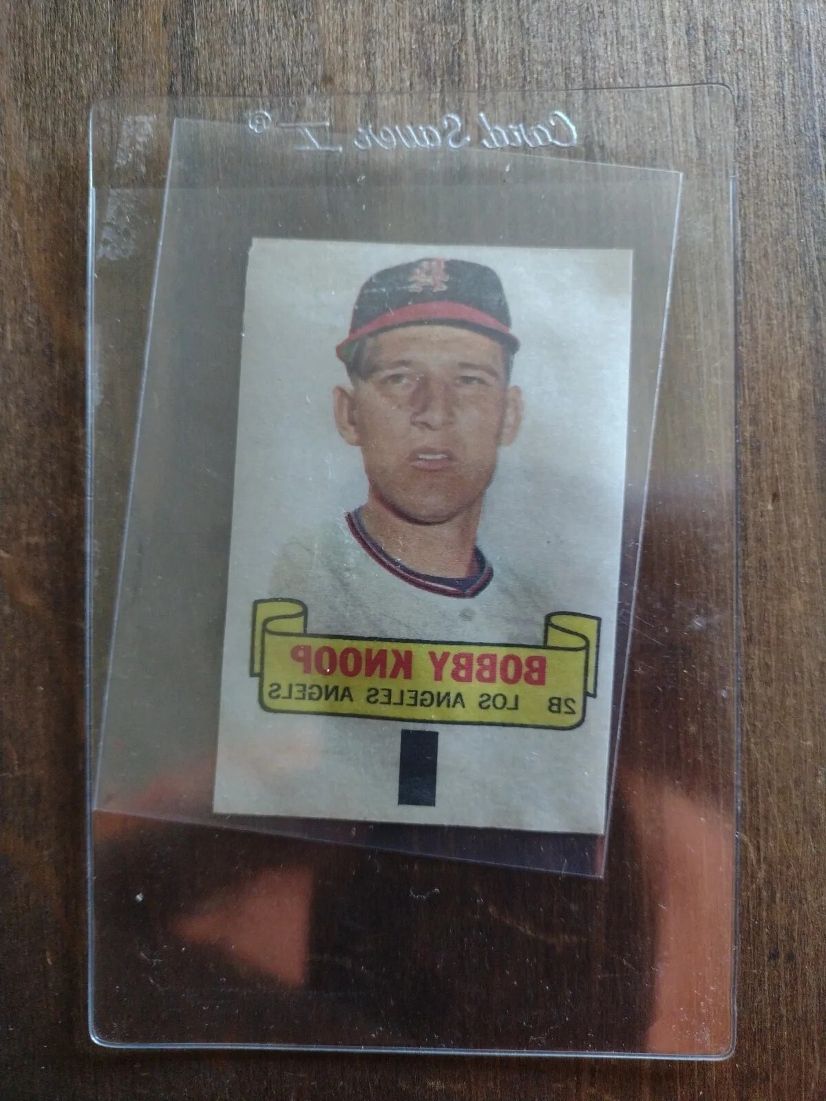 1966 Topps Rub-Offs #46 Bobby Knoop  California Angels Decent Centering Ex/+-