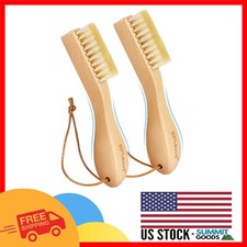 Effective 2PC Laundry Brush Set   Ergonomic, Natural Bristles for Tough Stains