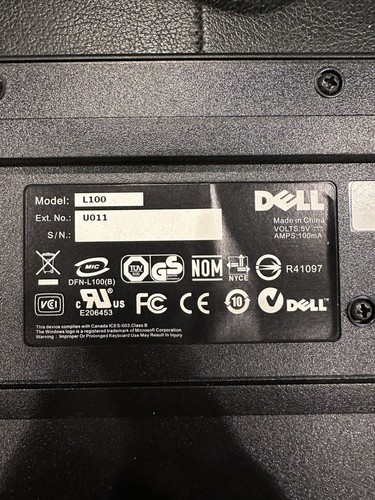 Dell L100 USB Quiet Key Keyboard - Black -used - Perfect Condition. - Bild 3 von 3