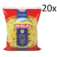 20X Pasta Divella 100% Italienisch N° 34 Penne Mezzani 500G