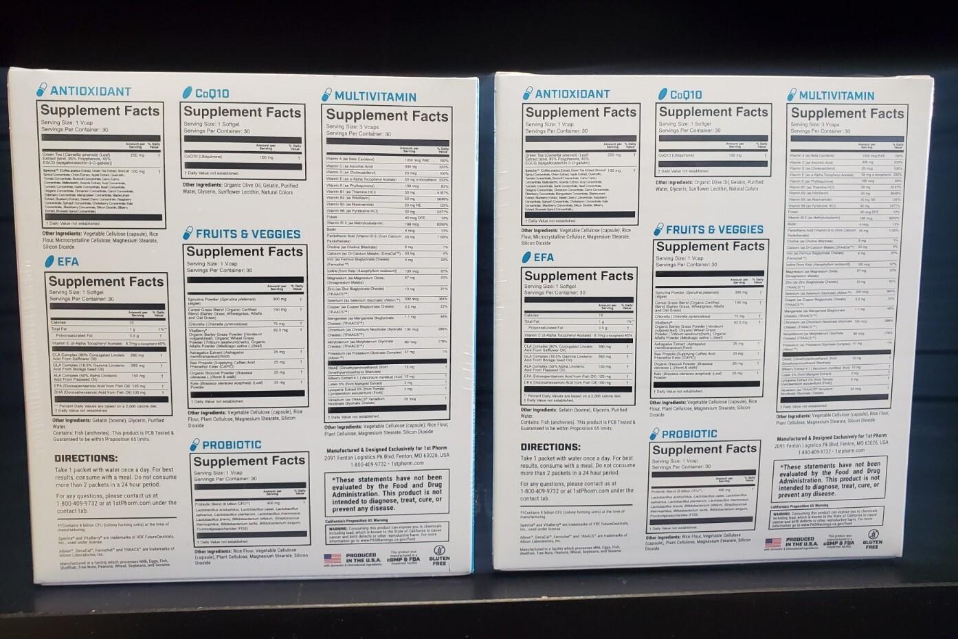 1st Phorm MICRO FACTOR Complete Daily Nutrient Packs (2) New Packaging ...