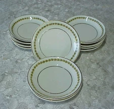 Vintage Salt Cellars (11) 2 7/8" Green Laurel Band Johnson Brothers England Rare