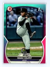2023 Bowman Draft Isaiah Coupet #BD-37 Aqua/Pink Gradient Colorado Rockies