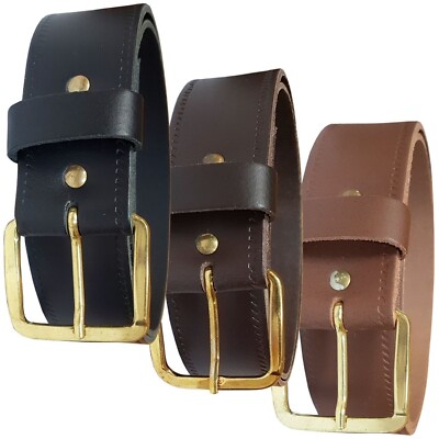 plain leather belt