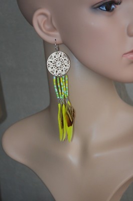 Boucles D'oreilles Plume Naturelle - Bijoux Artisanaux Mes Boucles