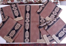  Robert Allen Beacon Hill EMPIRE LAMPAS Java Brown Italian Tapestry Squares 