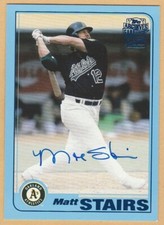 2018 TOPPS ARCHIVES MATT STAIRS FAN FAVORITES CERTIFIED AUTOGRAPH 04/25