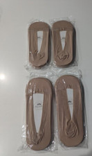 12 pc Womens No Show socks shoe Liner Non-slip size 6-10 Beige rubberized seams