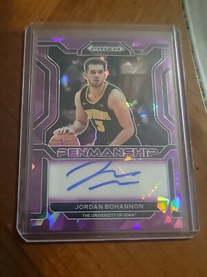 2022 Jordan Bohannon Panini Prizm Penmanship Autograph