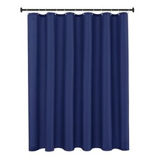 Hotel Quality Fabric Shower Curtain Liner Navy 72"x72" Weighted Water Resistant