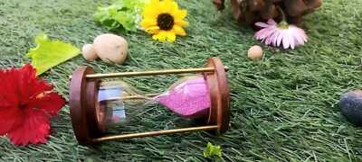 4 Zoll Holz und Messing Maritim Sand Timer Sammlerstück Geschenke Dekoratives...