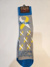 Freaker USA AFLAC CHILDHOOD CANCER Socks Women's 6-14 - Men's 4-13 Ntw