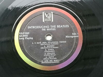 INTRODUCING THE BEATLES 1964 USA VEE JAY LP  RARE 45 SINGLE LABEL