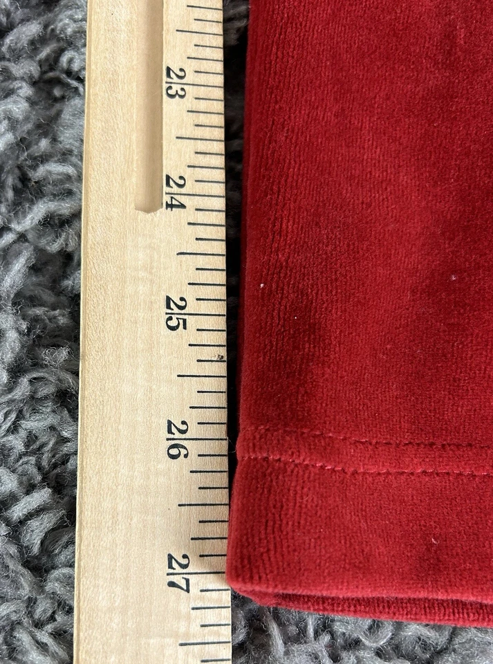 Alfred Dunner Velour Pants Womens 8 Rust Color Pull-On Elastic Waist Pockets - Image 3 of 4