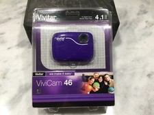 Vivitar ViviCam 46 PURPLE 4.1MP Digital Camera w/ USB Cable Wrist Strap