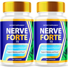  2 Pack Nerve Forte Pills - Nerve Health  Cognitive Support Supplement 120ct