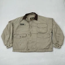 Vintage 90s Field & Stream Beige Barn Chore Work Utility Holster Jacket Men’s L