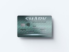 Shark Card Design | Credit Card Sticker | Small Chip | Credit Card Skin