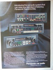 1983 Panasonic Supreme Elite Car Audio System vintage art print ad