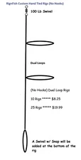 Hi-Low Double Drop Fishing Rigs (No Hooks) Pompano Whiting Snappers Croakers Etc