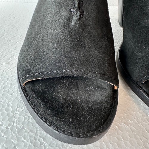Frye Courtney Veloursleder-Pantolette mit Fersenriemen und Absatz Damen 10B schwarz 3,5"-Absatz - Bild 5 von 13