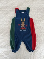Vintage 90s OshKosh B gosh Baby Fleece Colorblock One Piece Size 3-6 Months
