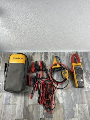 Fluke 375 True RMS Clamp Meter W/Leads + iFlex i2500-18 Flexible Current Probes