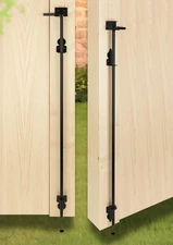 36" Heavy Duty Cane Bolt Gate Drop Rod Hardware Ground Latch for Wood PVC Vinyl 