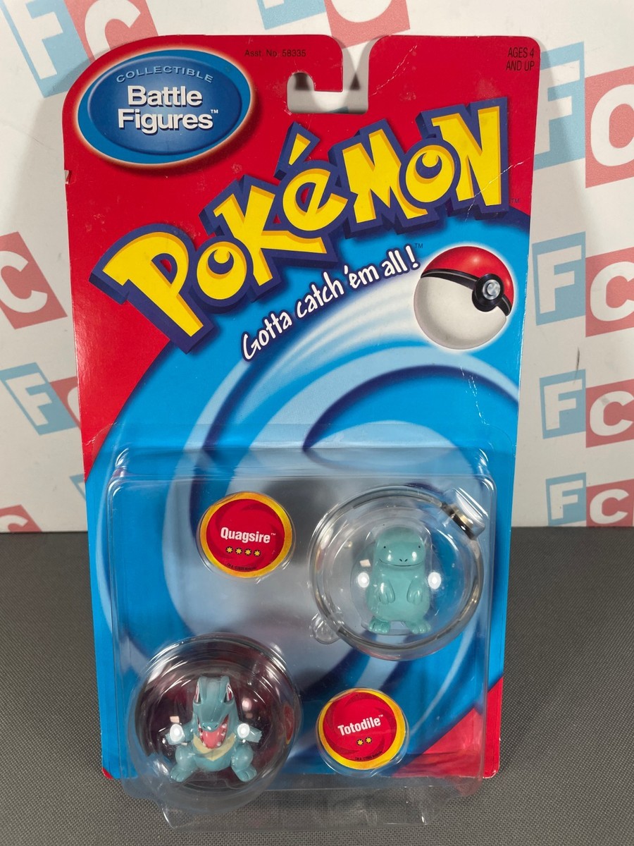 2000 TOMY Hasbro Pokemon Battle Figures Quagsire & Totodile Set