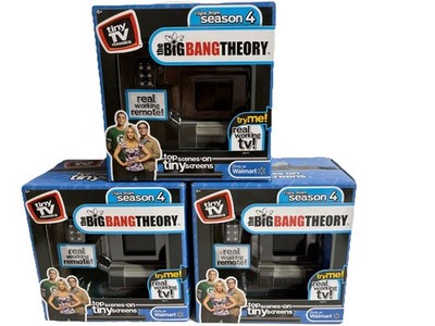 Big Bang Theory Tiny TV Classics Real Working TV & Remote Arcade Toys Set Of 3