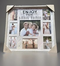 Rustic Wall Collage Box Frame W/Glass 22X22” Enjoy The Little Things Farmhouse