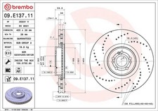 2x BREMBO Bremsscheibe PRIME LINE - UV Coated 09.E137.11 f&uuml;r MERCEDES GLE V167