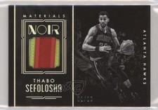 2016-17 Panini Noir Materials Black and White 1/10 Thabo Sefolosha #28 Patch 6fs