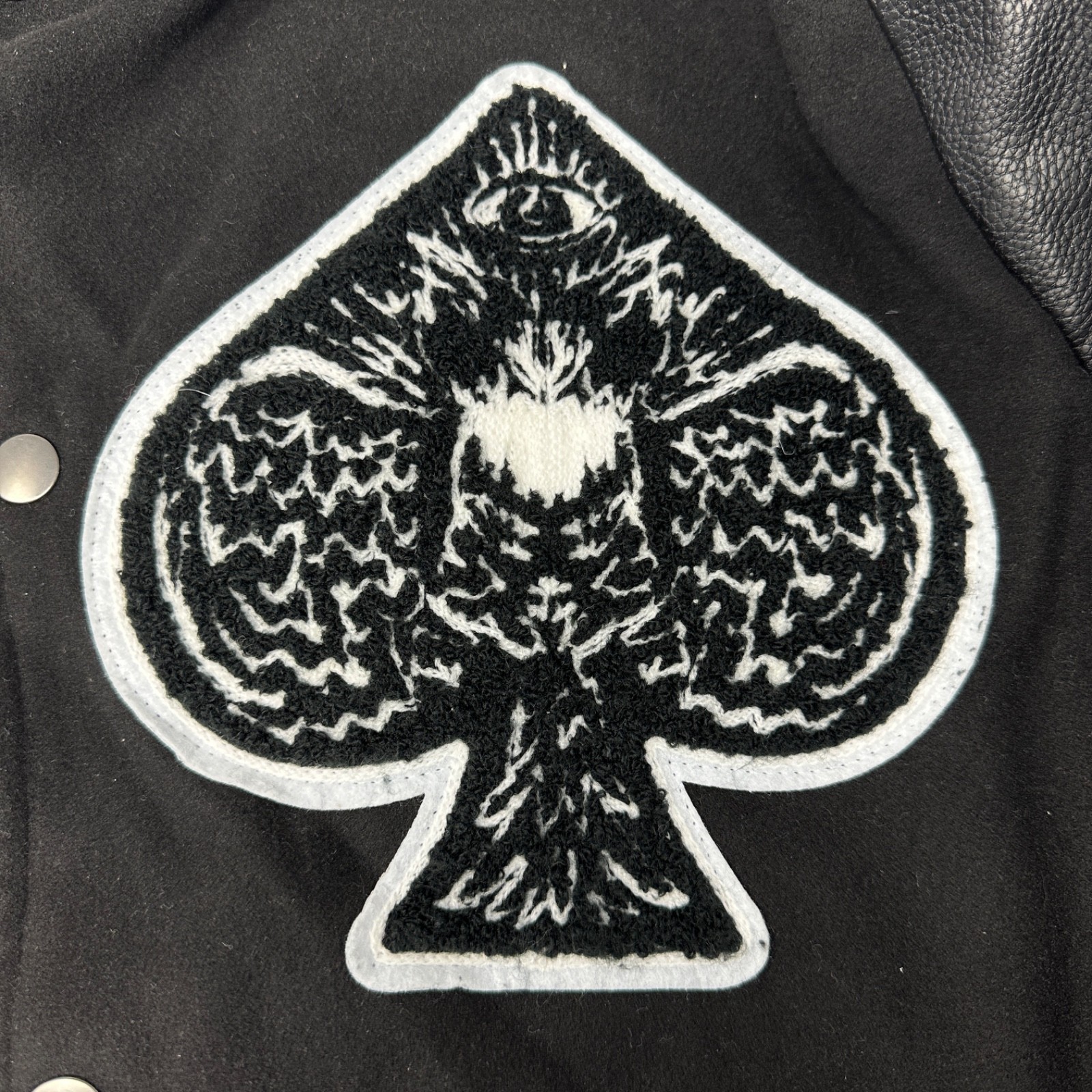 REASON Spoiler BLACK Varsity Jacket Lined Patches… - image 10