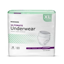 McKesson Adult Disposable Cloth Underwear Maximum Absorbency - Size XL 14 Count