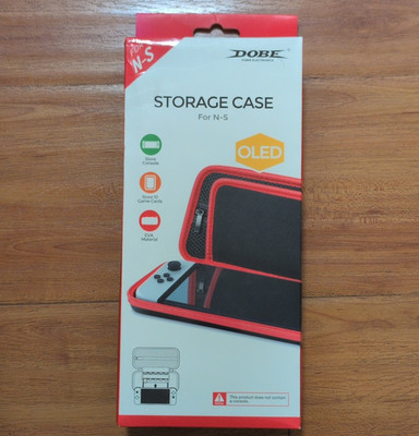 DOBE EVA Storage Case for Nintendo Switch OLED Black/Red Holds 10 Cards TNS-1130