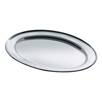 Ovales Buffet Tablett Aus Edelstahl 60X43 Cm Salvinelli