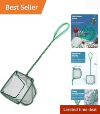 Compact Rust-Resistant Fish Net - Perfect for Ponds Aquariums Up to 10 Inches
