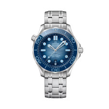 Omega Seamaster 300m Diver Summer Blue 2x Straps Watch Ref 210.30.42.20.03.003 