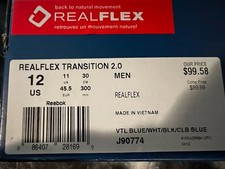 Reebok Realflex 2.0 J90774 Size 12