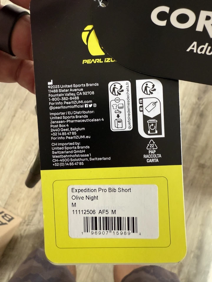 Pearl Izumi Expedition Pro Bib Short - Men's Medium olive night $325 Retail NEW - Image 4 of 4