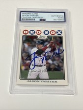 Signed 2008 Topps #122 Jason Varitek Boston Red Sox PSA DNA Authentication