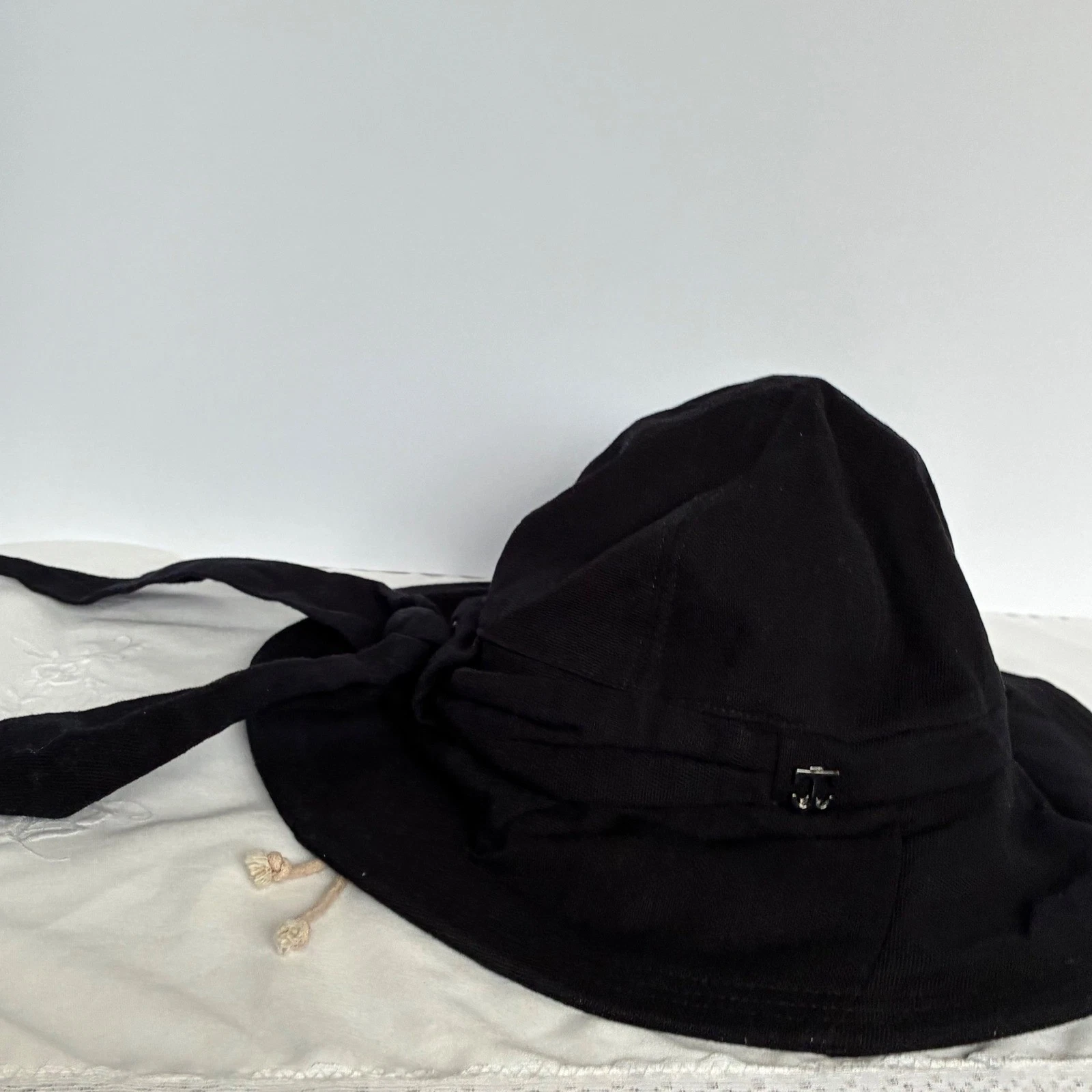 John Callanan Sun Hat Vacation Wide Brim Rear Tie Summer Beach Elegant Resort