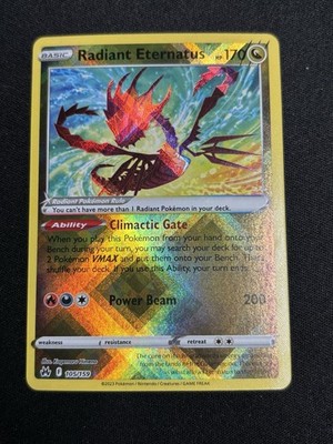 Pokémon Radiant Eternatus #105/159 Crown Zenith Shiny Holo Rare Mint