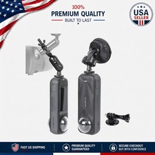 Secure Suction Cup Mount for Insta360  GoPro Cameras - 360  Adjustable View