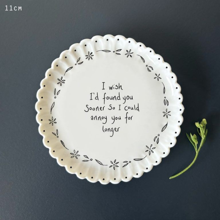 East of India Scallop Coaster I Wish Id Found You