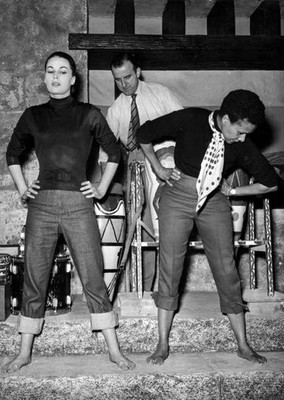 Silvana Mangano taking dance lessons with Katherine Dunham for her- Old Photo