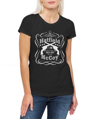 Hatfield & McCoy Damen T-Shirt Western Cowboy Appalachian Feud Country American